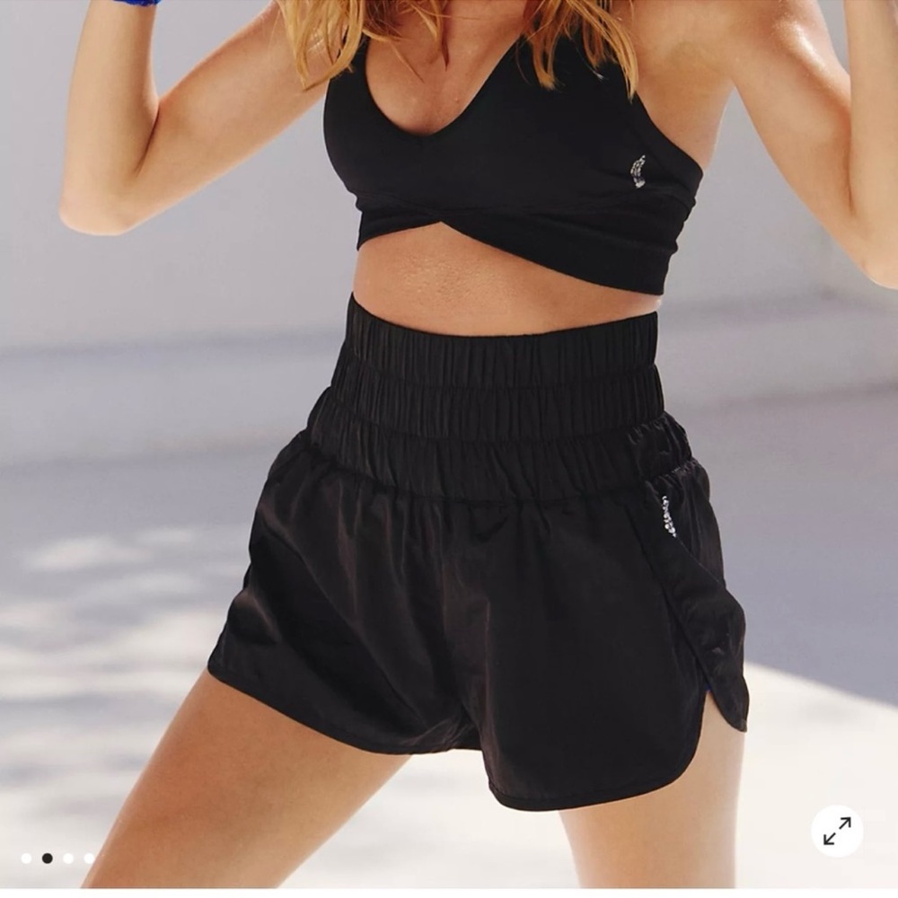 Free People Movement The Way Home Black Lined Shorts Size Small